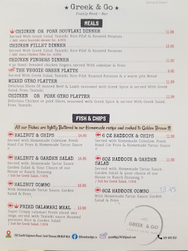 Photo of Greek & Go - 245 S Edgeware Rd, St Thomas, ON N5P 4C4